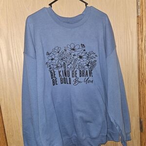 Blue Graphic Sweatshirt